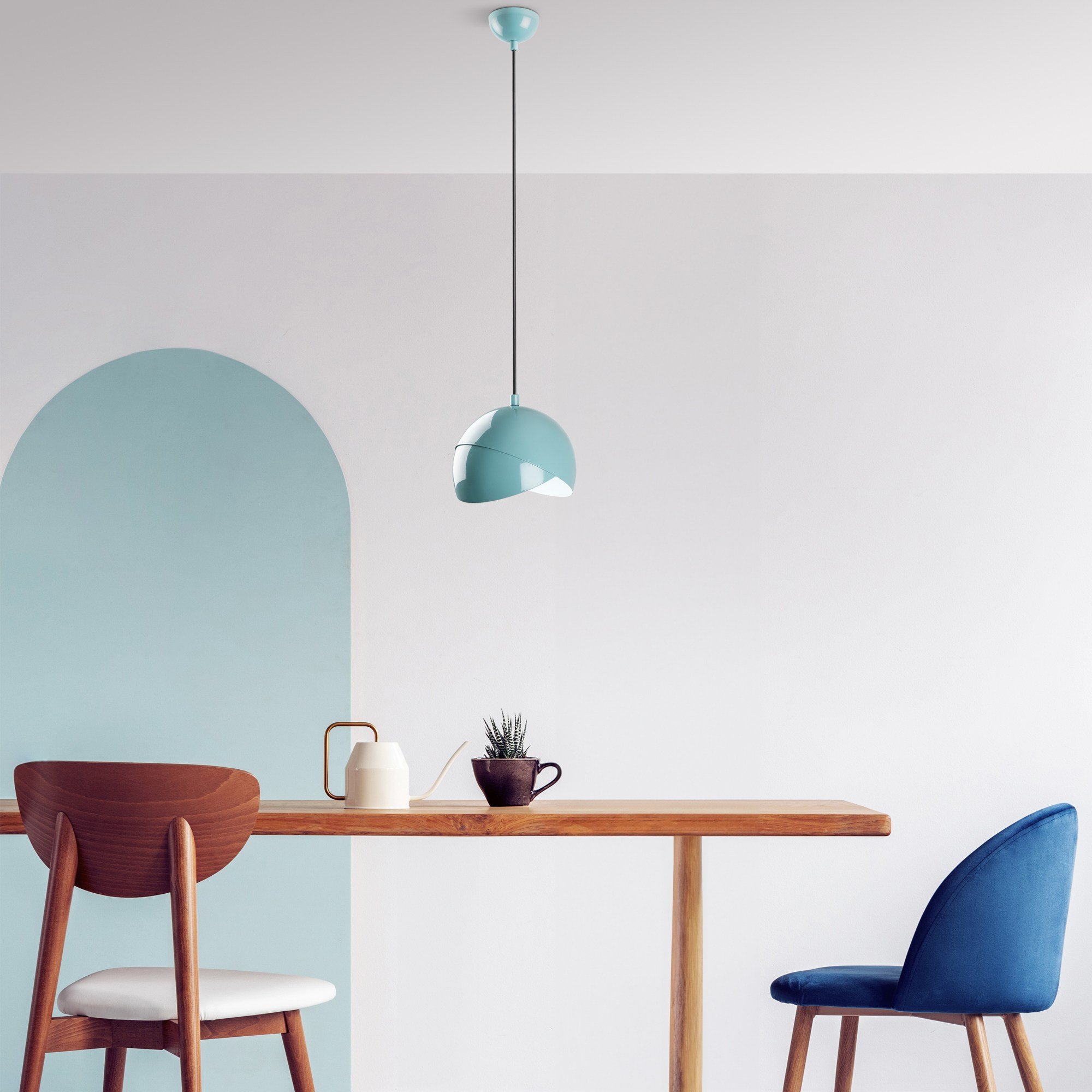 Candeeiro Teto Pacman Turquesa