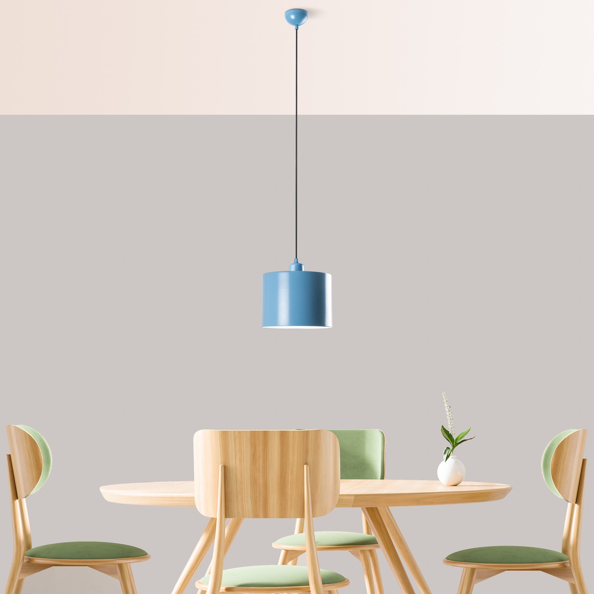 Candeeiro Teto Duz Azul Claro