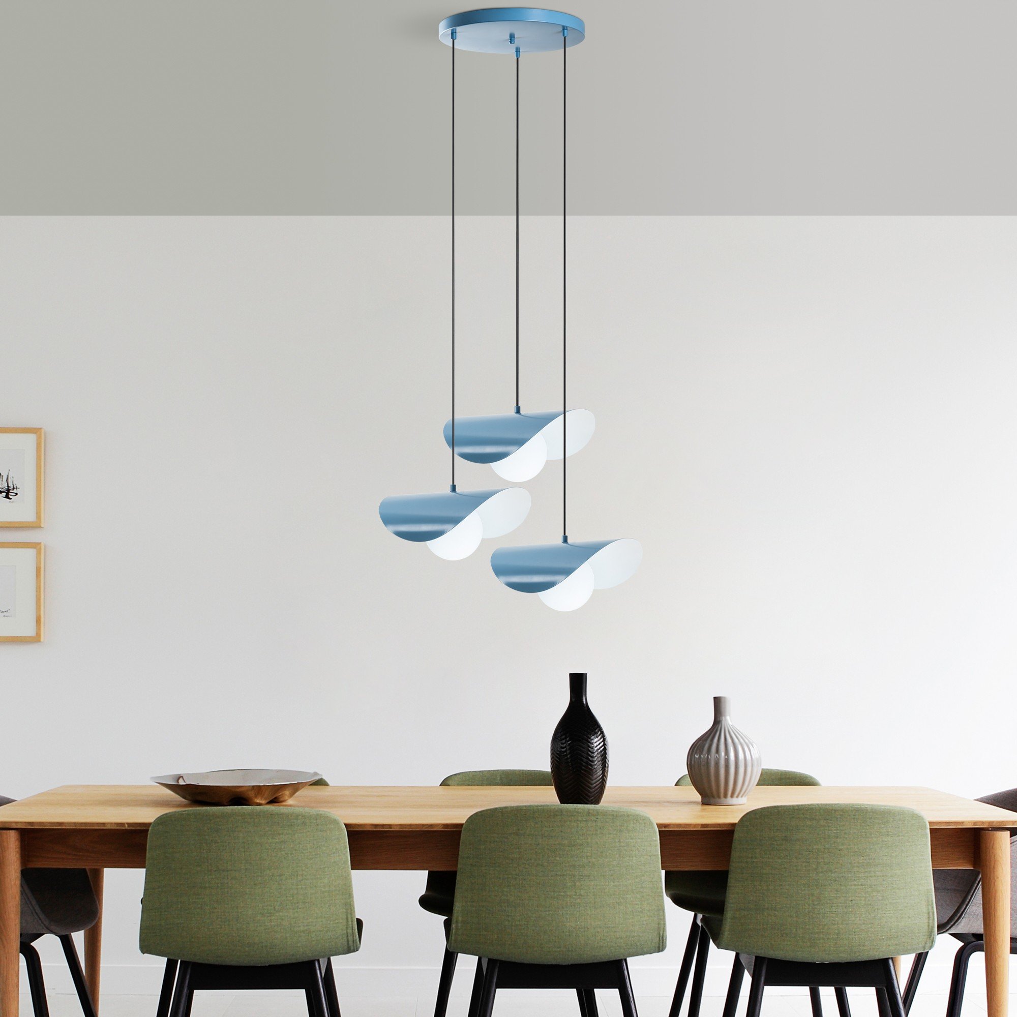 Candeeiro Teto Vatoz Nus 6141 Azul Claro