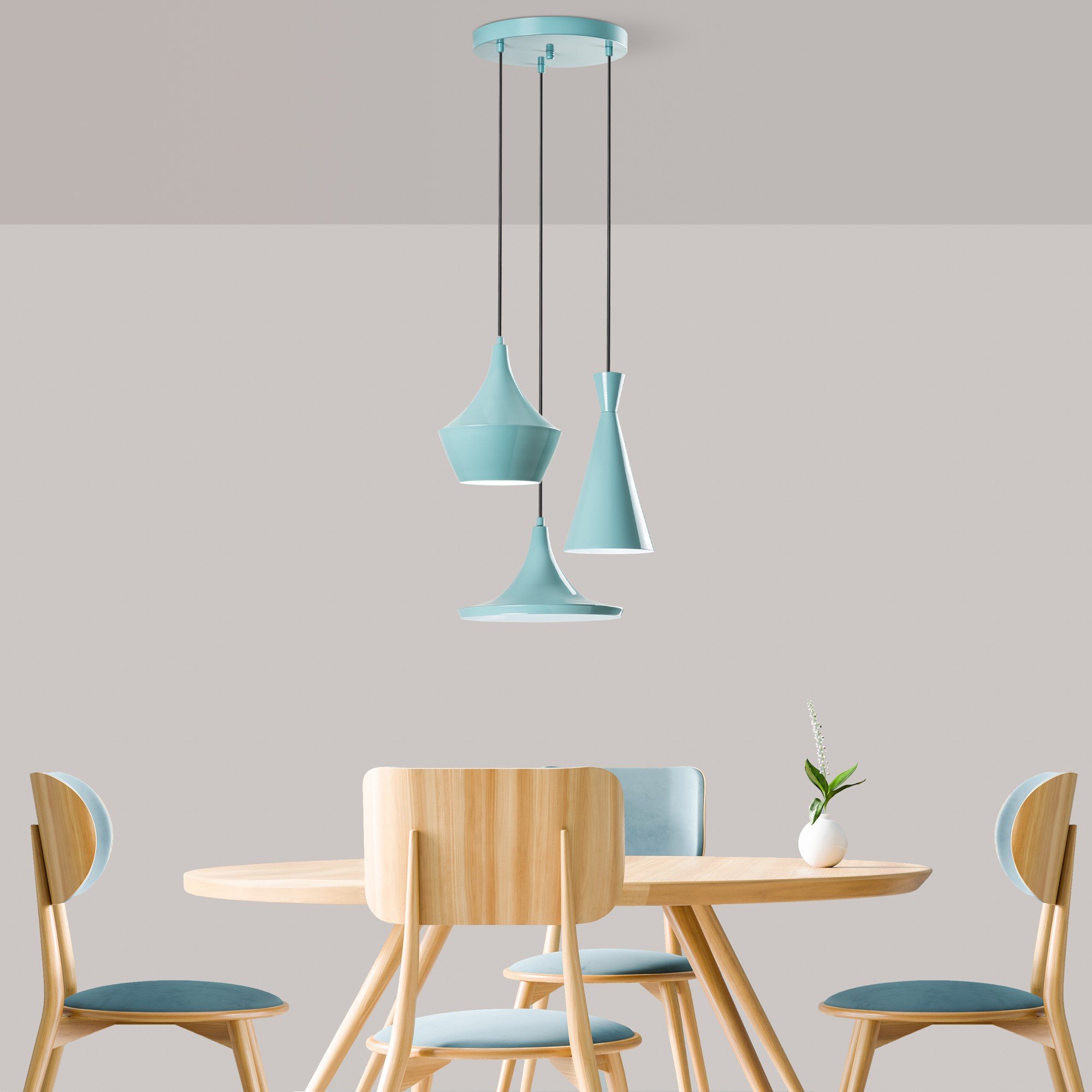 Candeeiro Teto Tom 3556 Turquesa