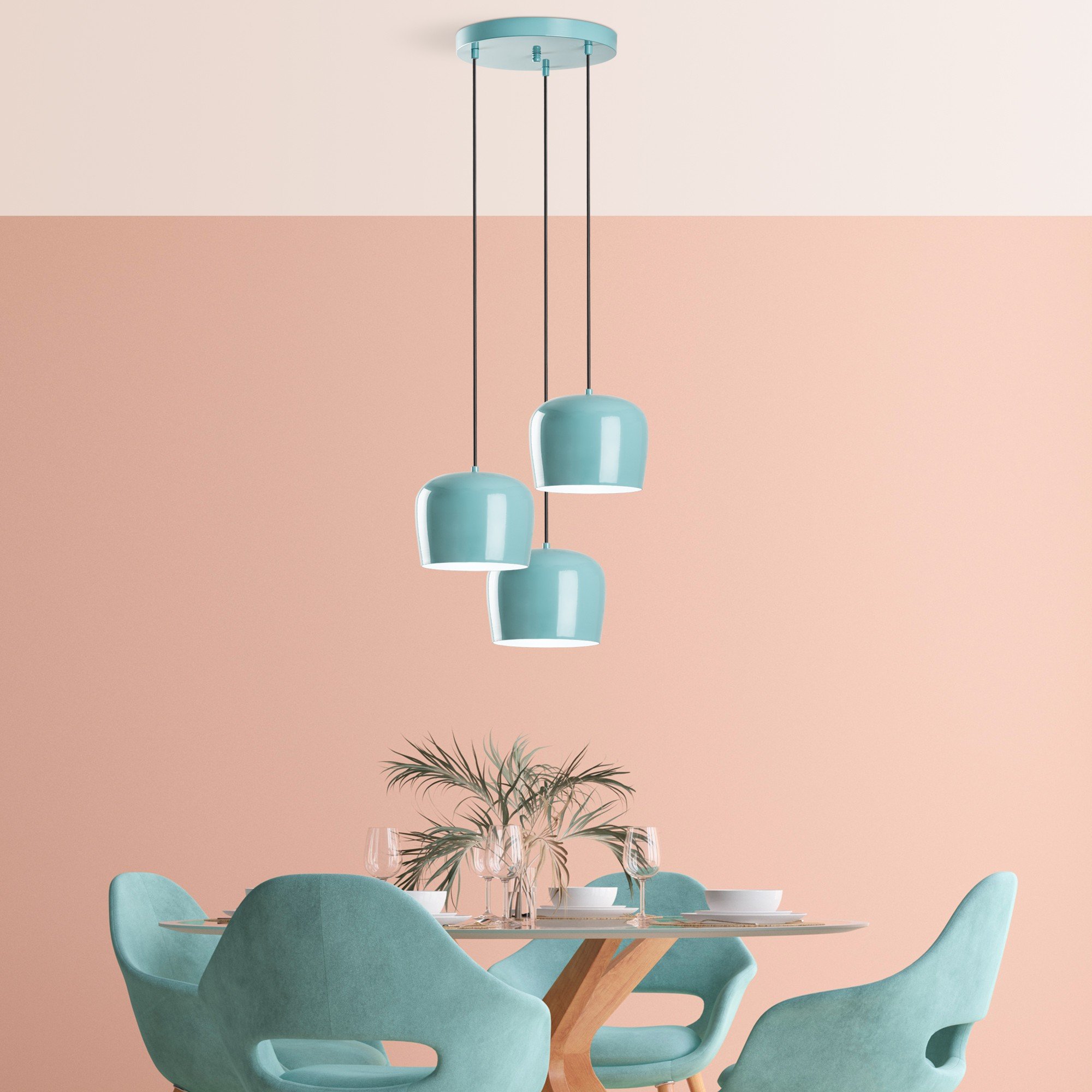 Candeeiro Teto Yozgat N 1413 Turquesa