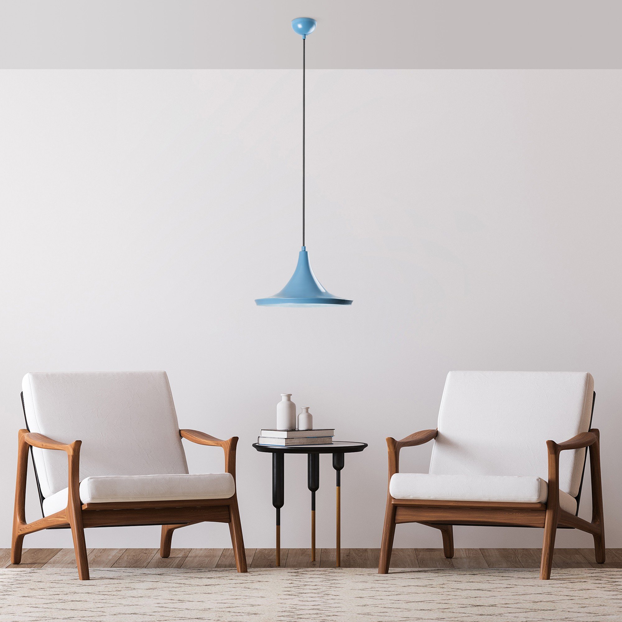 Candeeiro Teto Tom 3531 Azul Claro