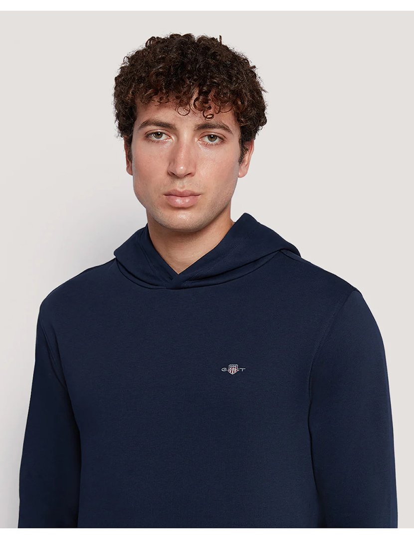 Sweatshirt Shield Logo Homem Azul Marinho