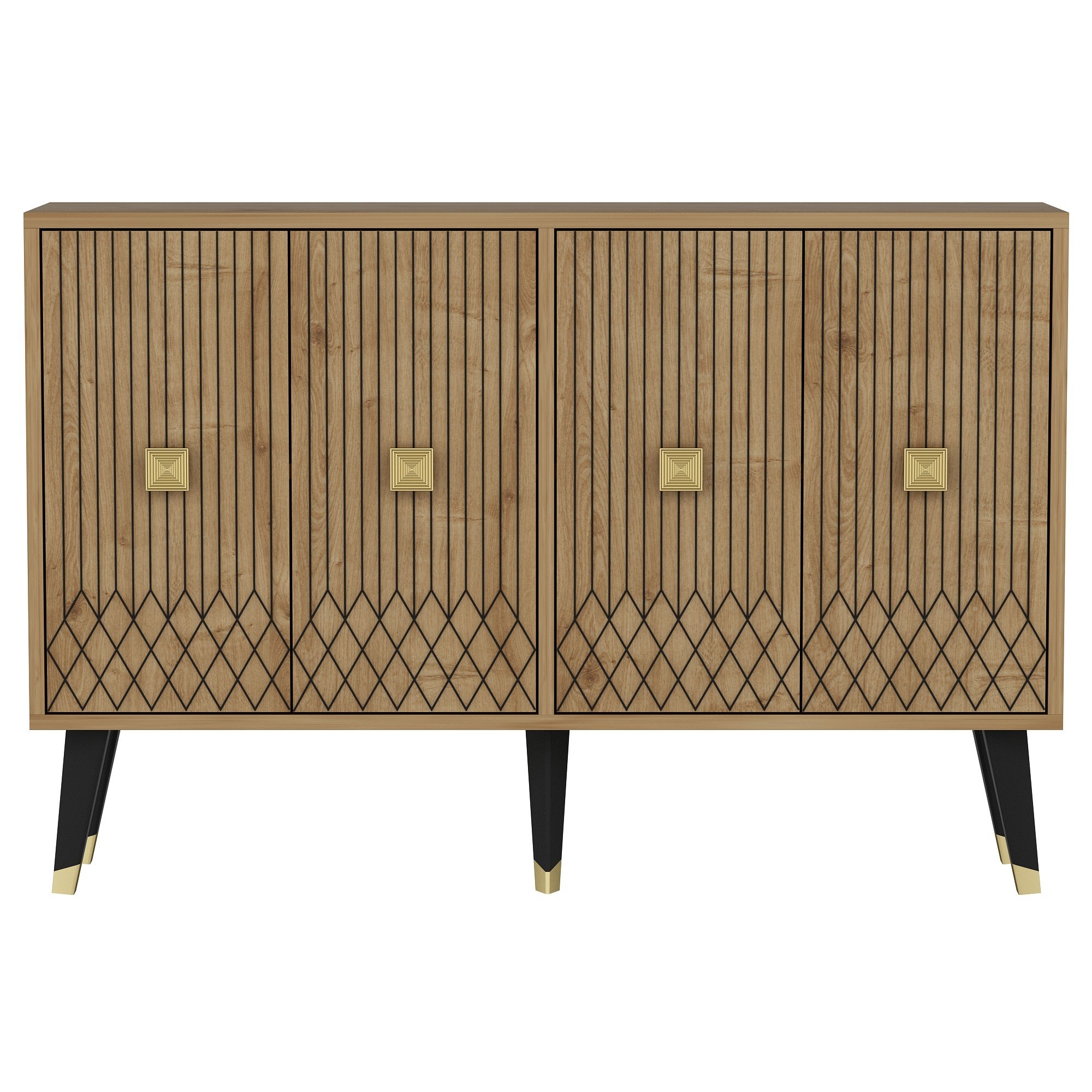 Aparador Carbın Sapphire Carvalho Dourado