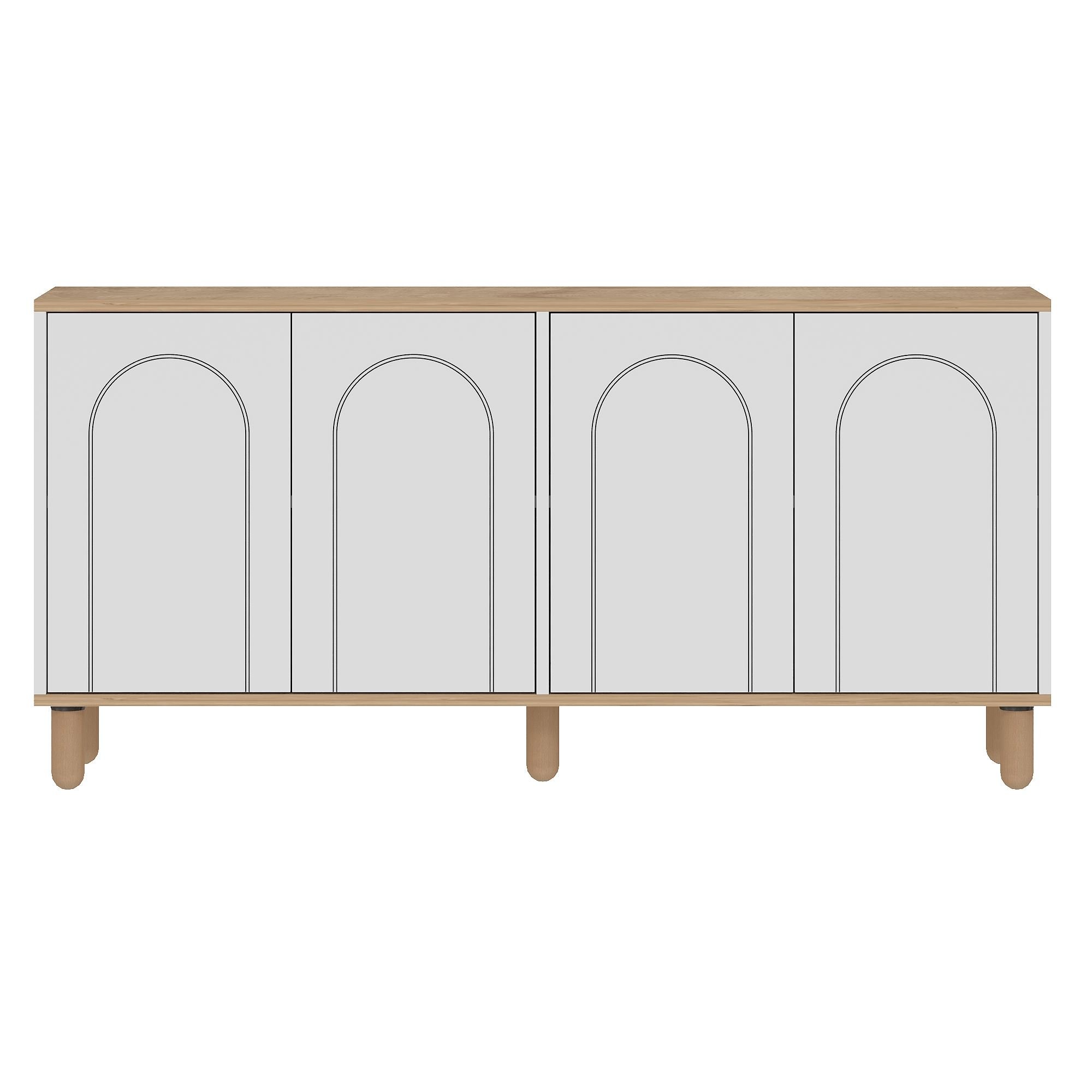 Aparador Fayron Sapphire Carvalho Branco