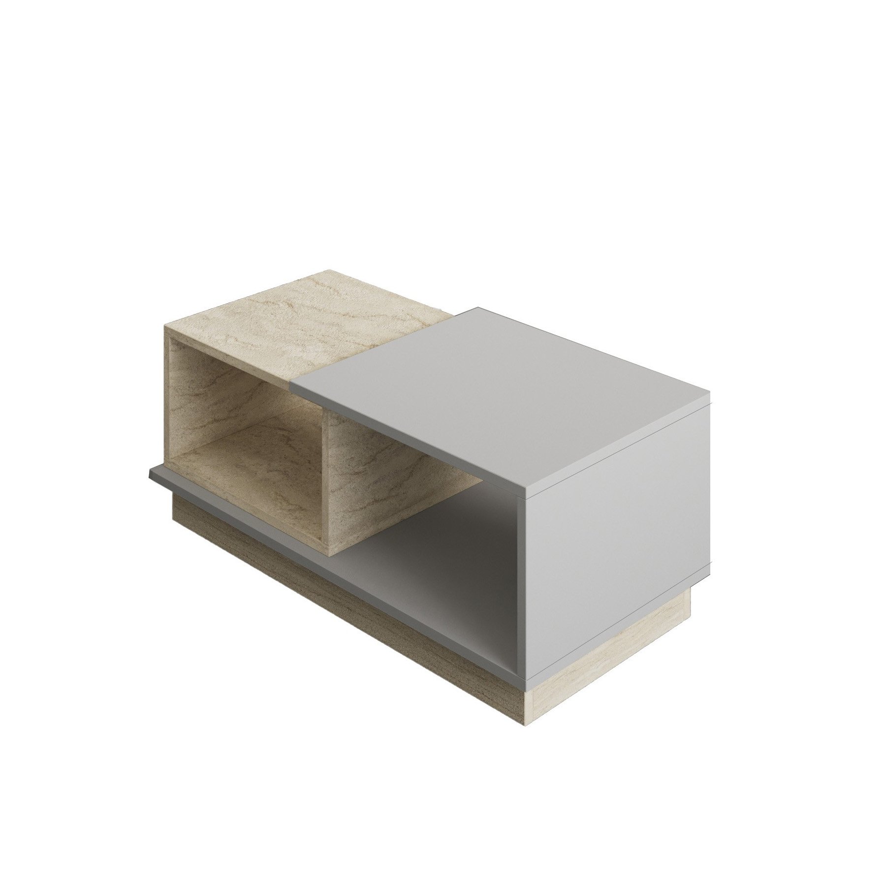 Mesa Centro Consept Travertine Cinza