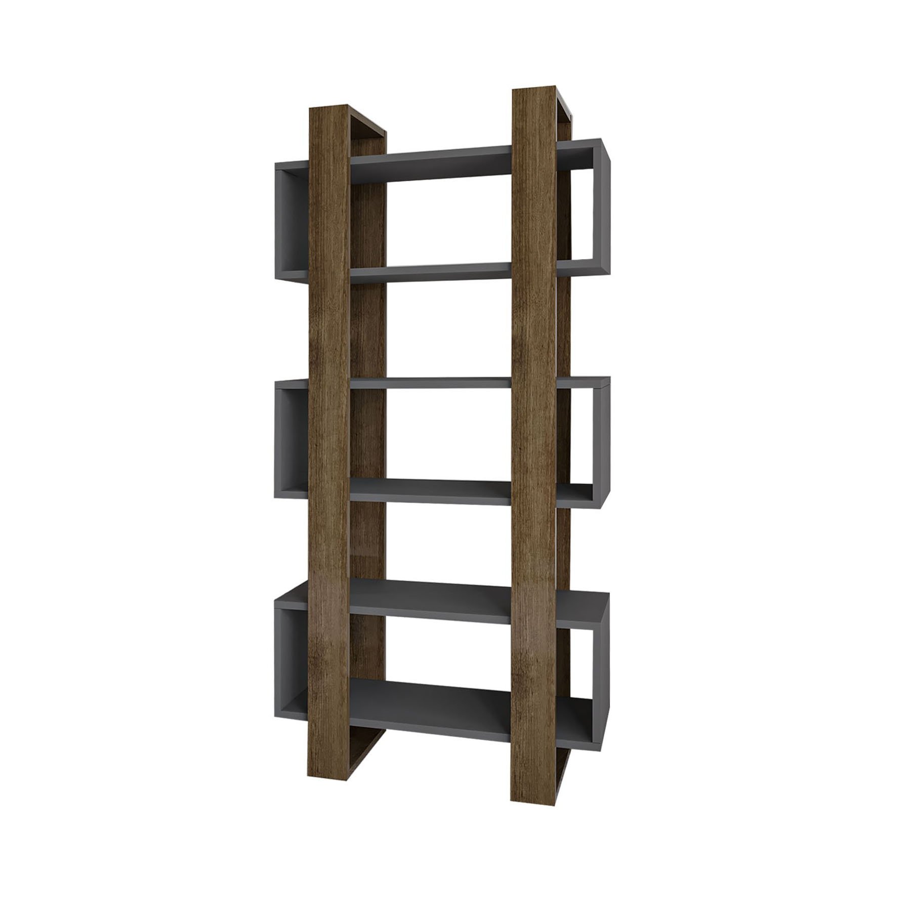 Estante Milano Nogueira Antracite