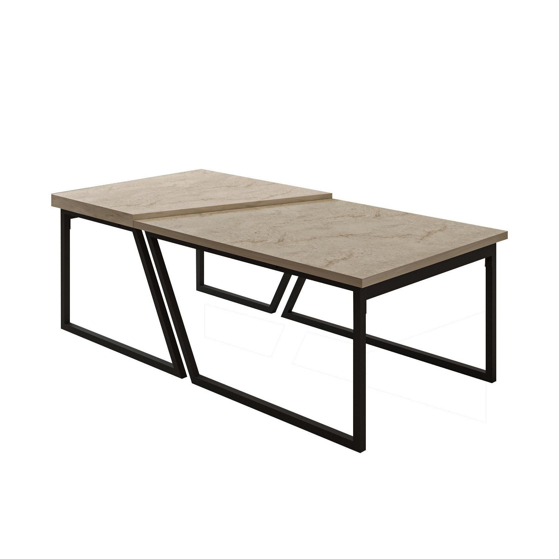 Conjunto Mesas Centro Verona P0024623 Travertine