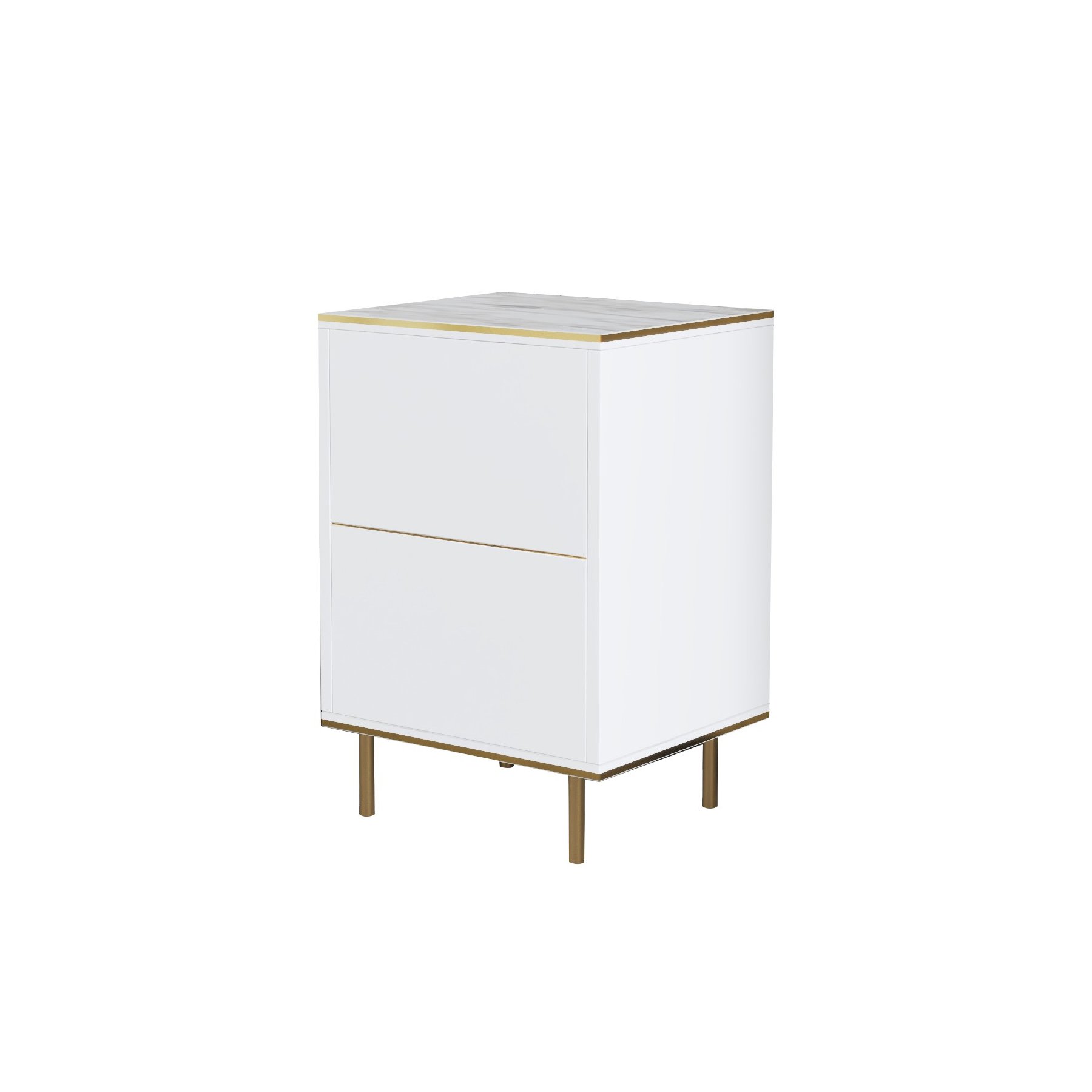 Mesa Cabeceira Imaj Mármore Branco