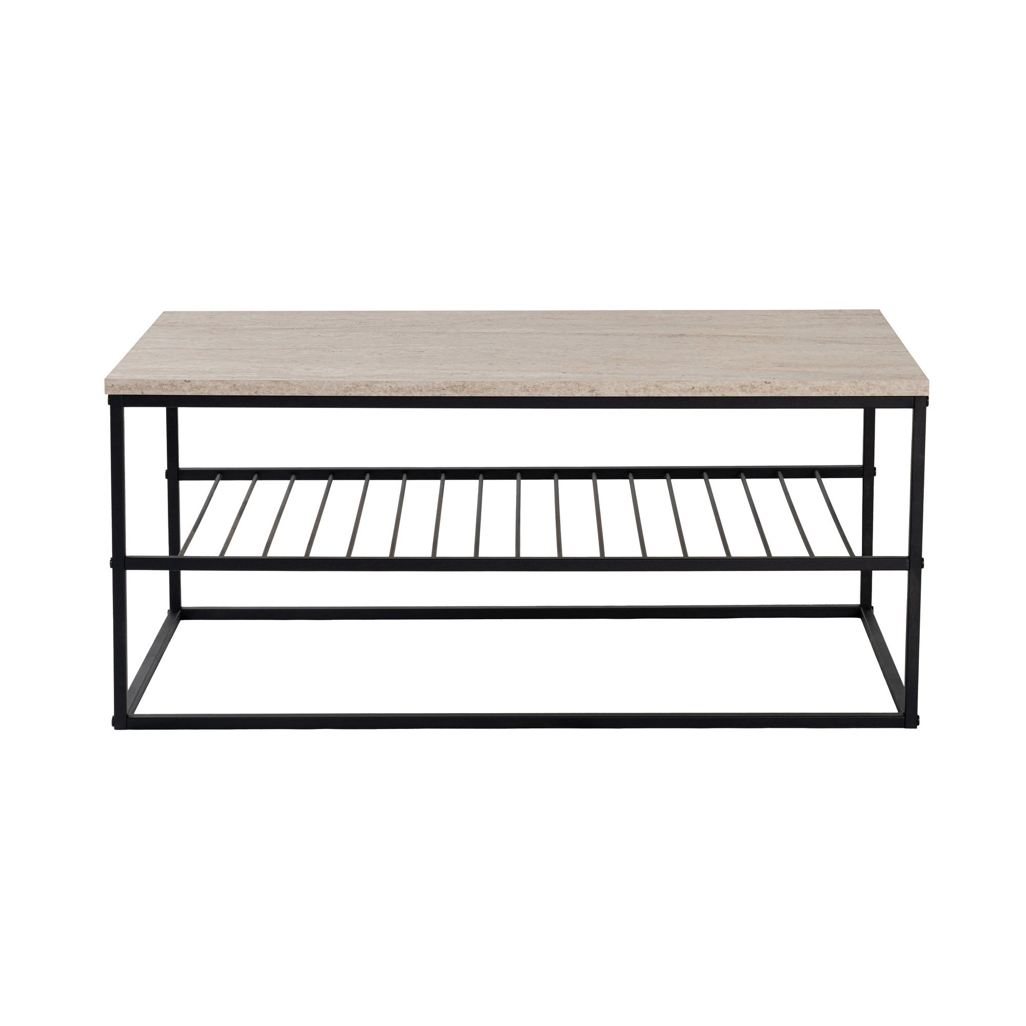 Mesa Centro Asude Preto Travertine