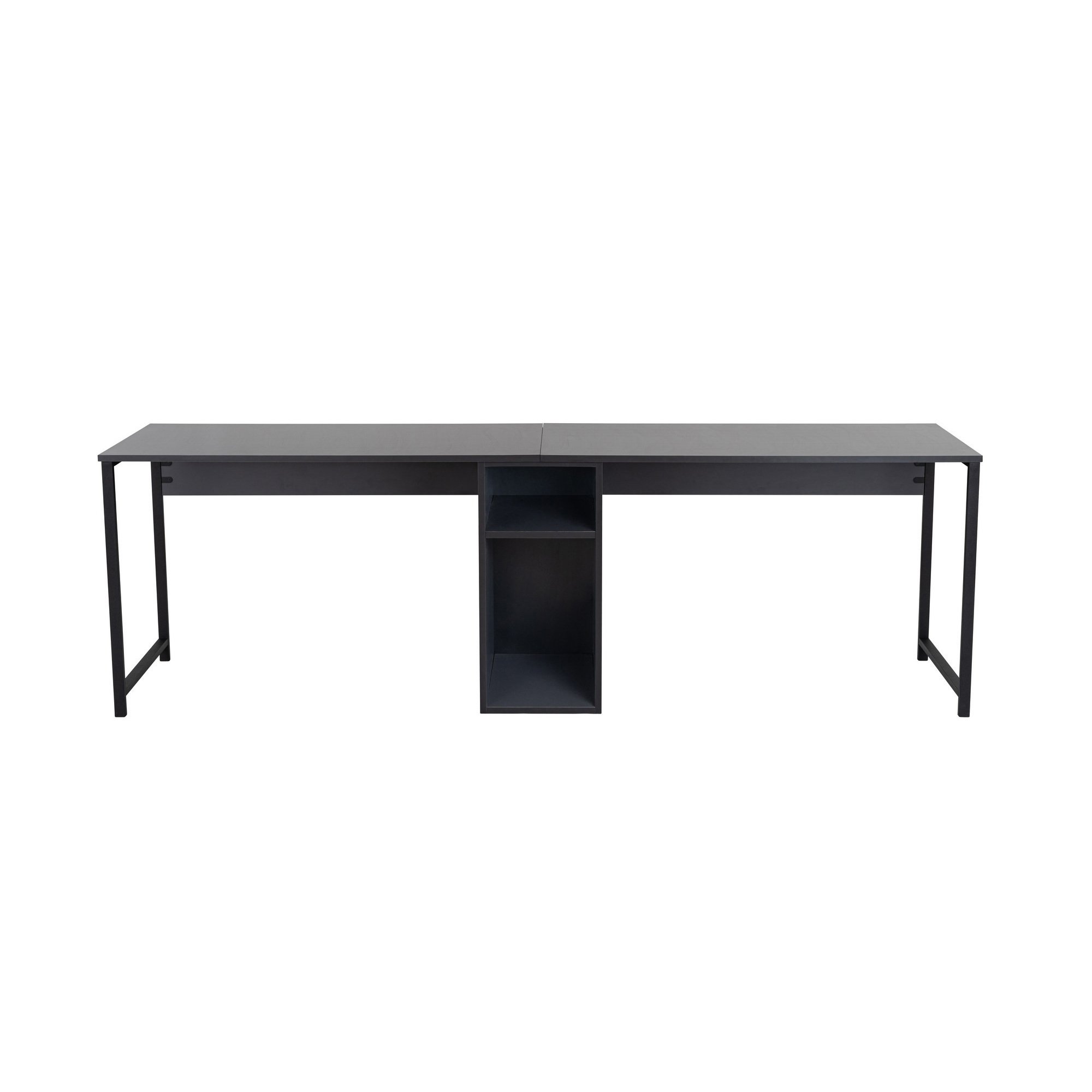 Secretária Twin Study Desk Antracite Preto