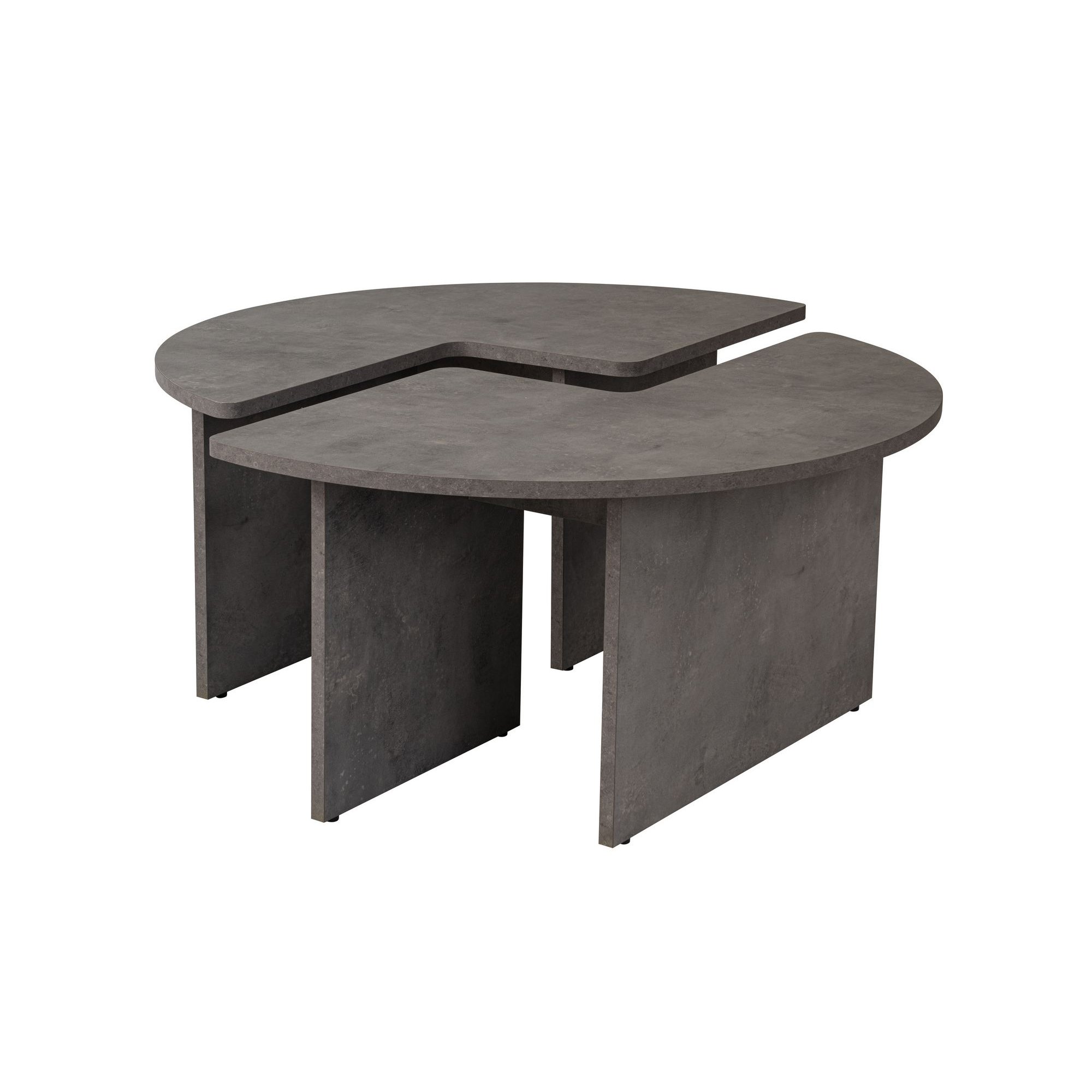 Mesa Centro Moira Concrete Cinza