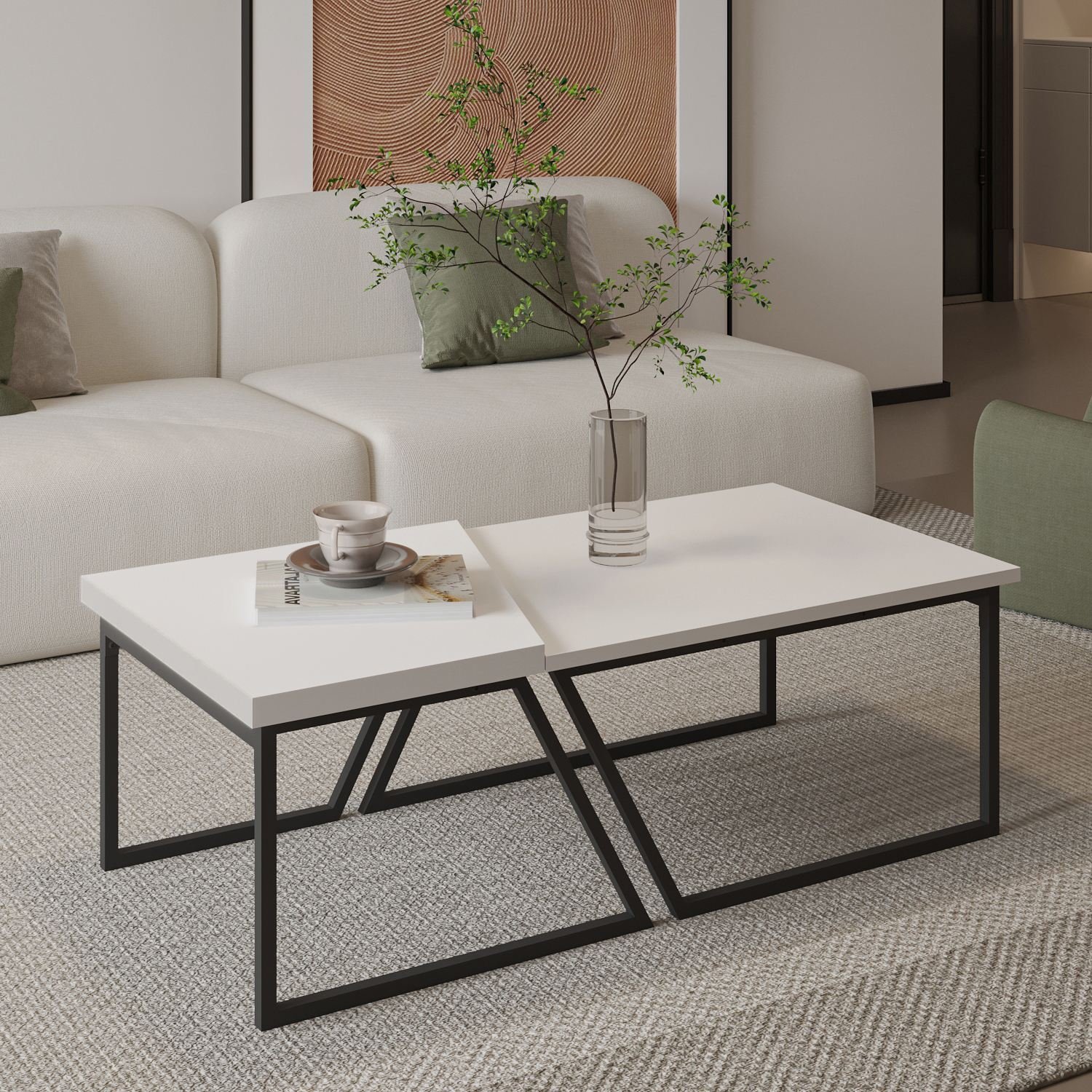 Conjunto Mesas Centro Verona P0024623 Branco