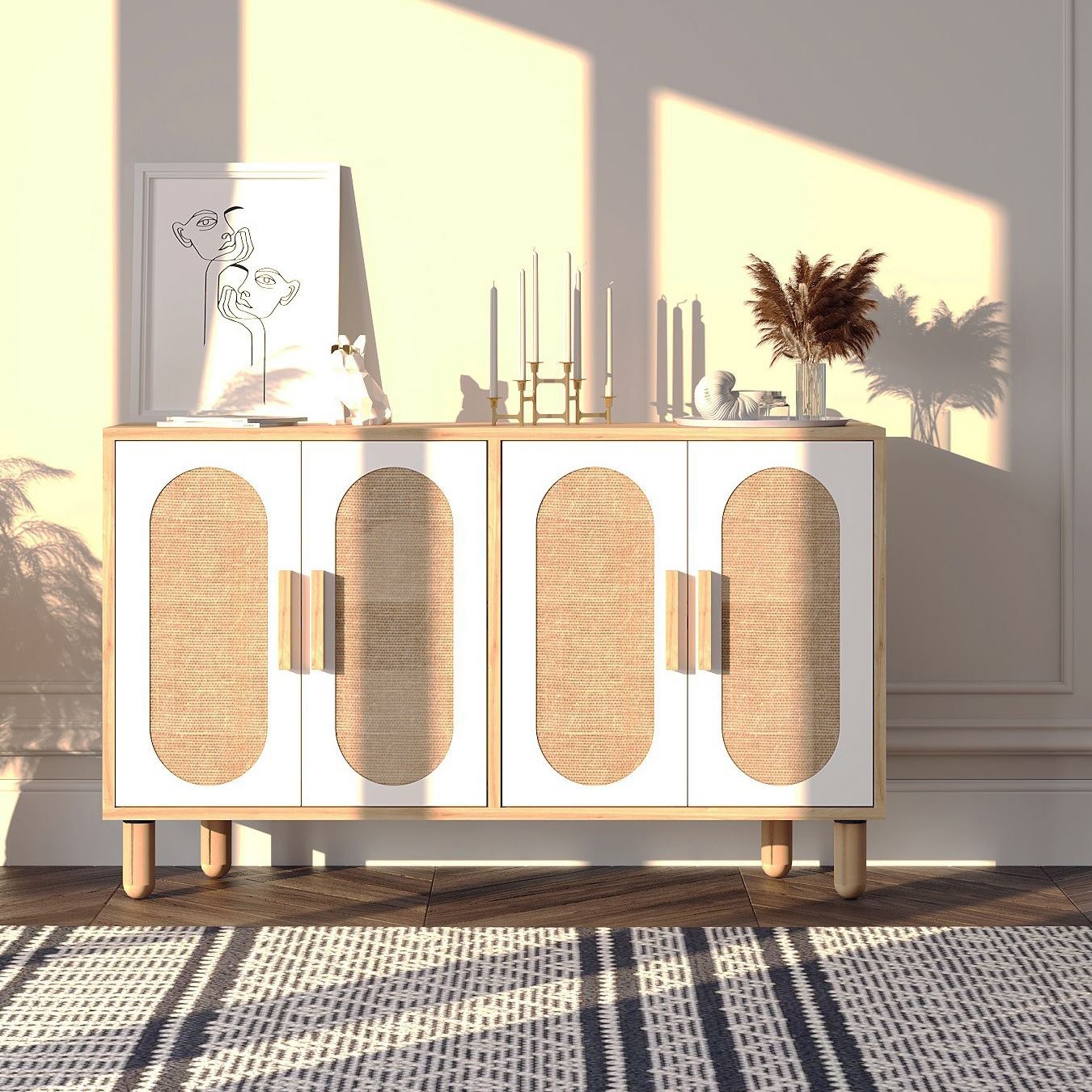 Aparador Vera Sapphire Carvalho Branco