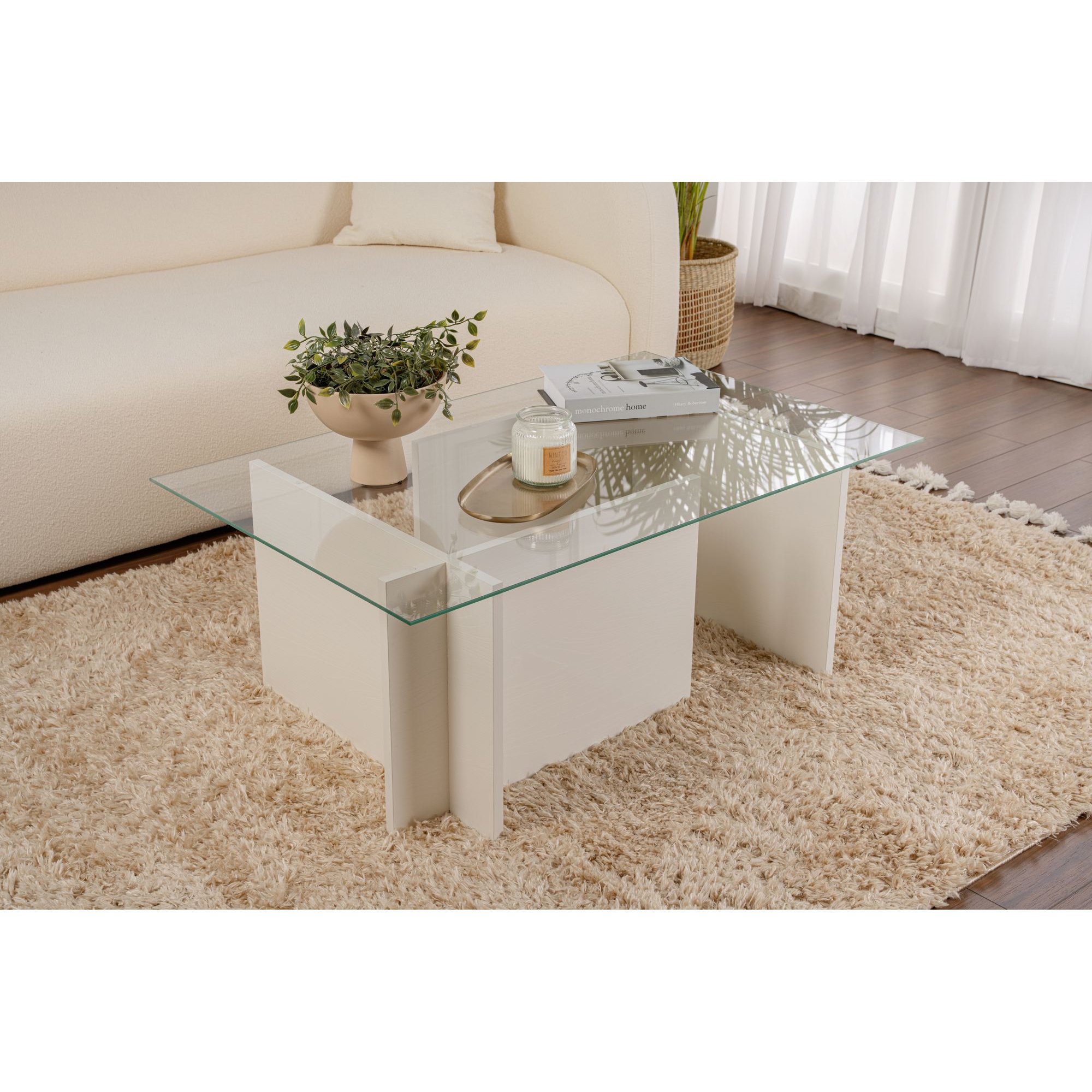 Mesa Centro Vetrino Wooden Branco