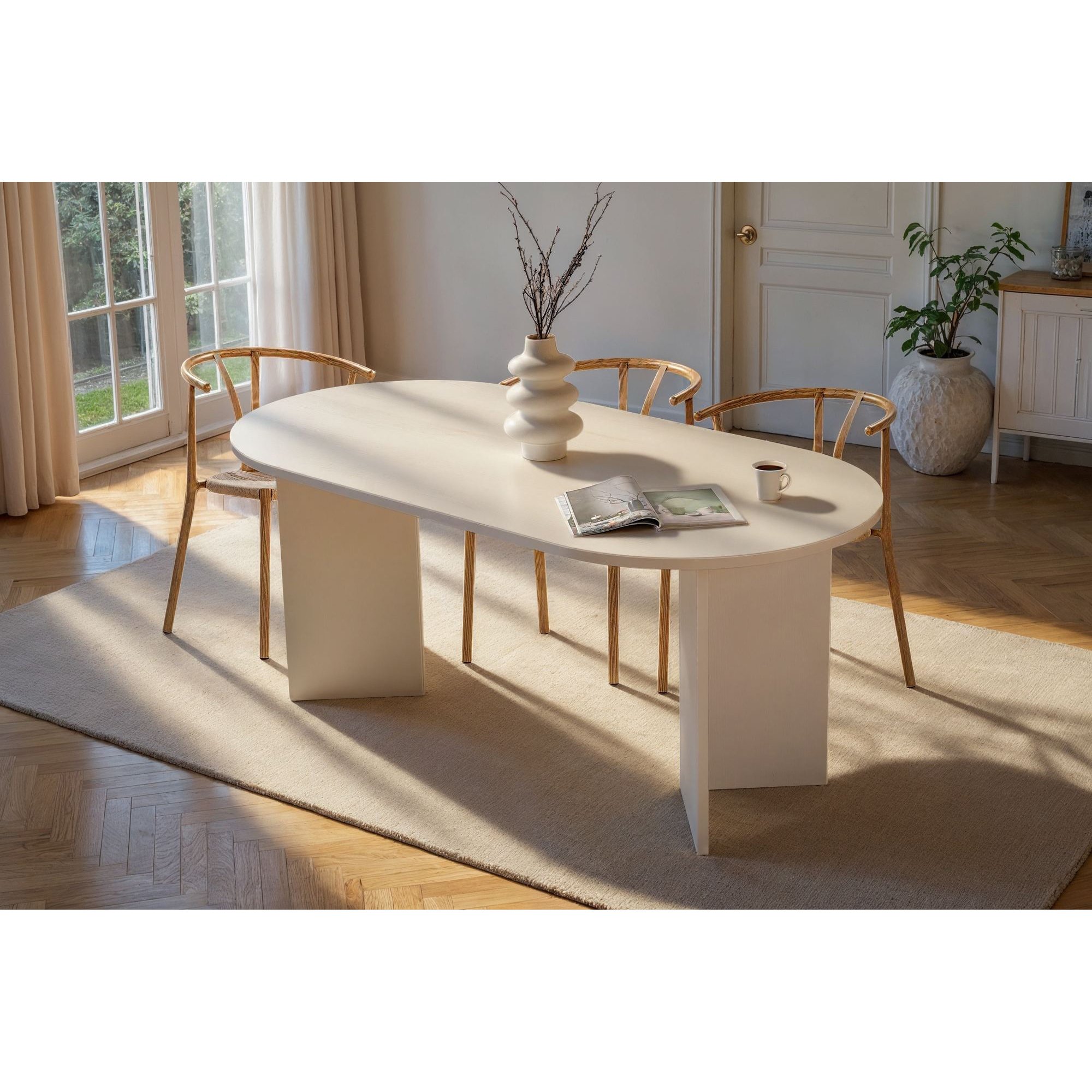 Mesa Jantar Sablin Wood Branco