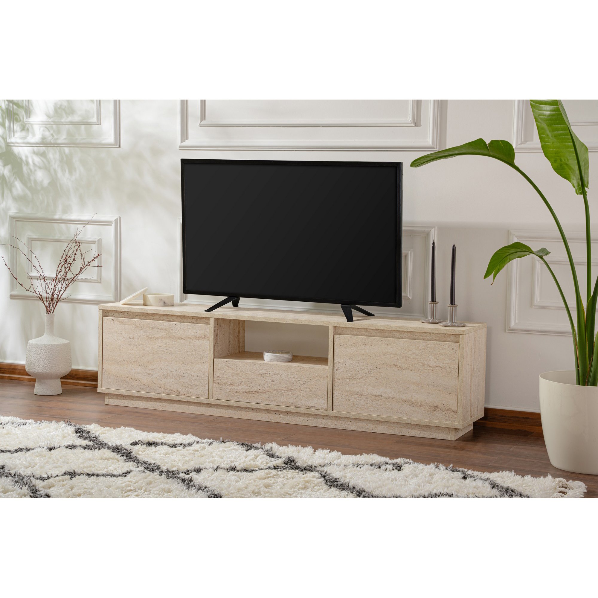 Móvel TV Vanguard Travertine