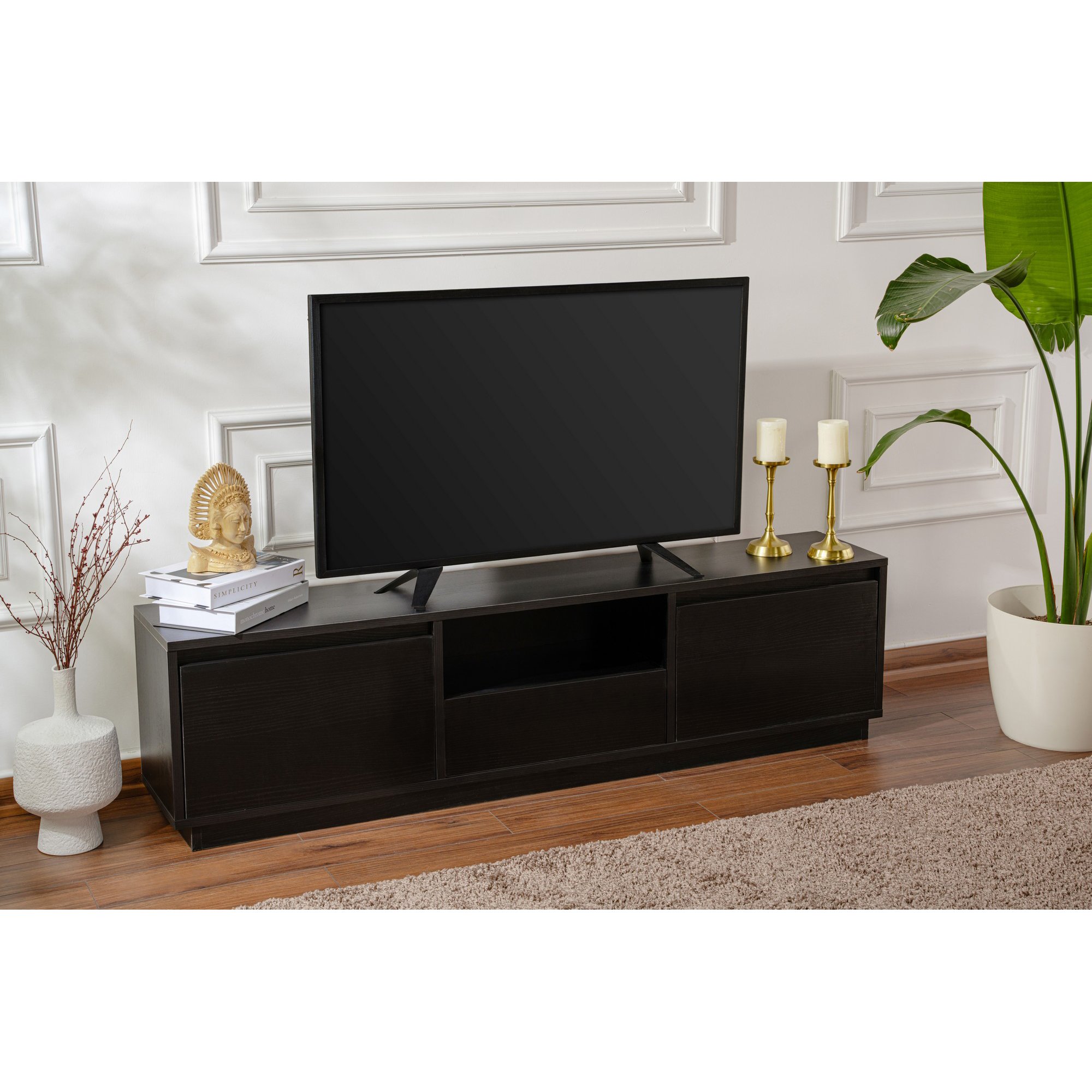 Móvel TV Vanguard Wood Preto