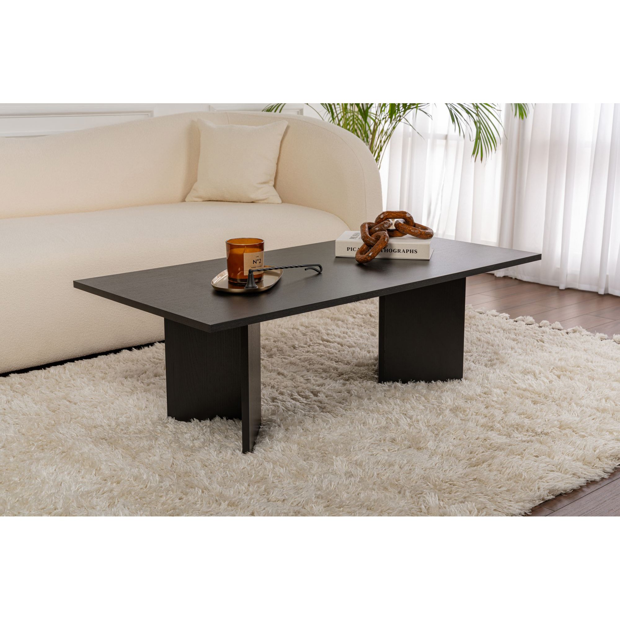 Mesa Centro Sabin Wood Preto