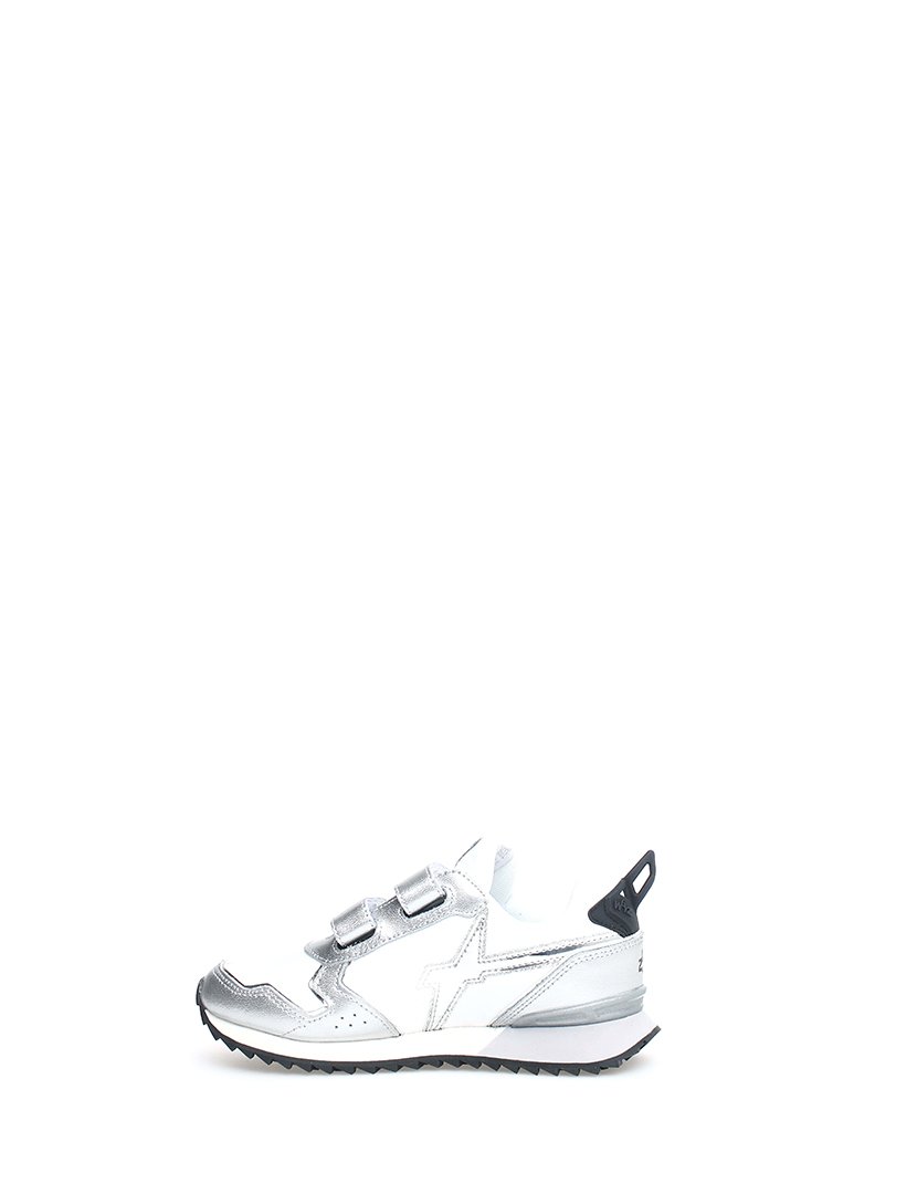 Ténis Menina Prateado e Branco