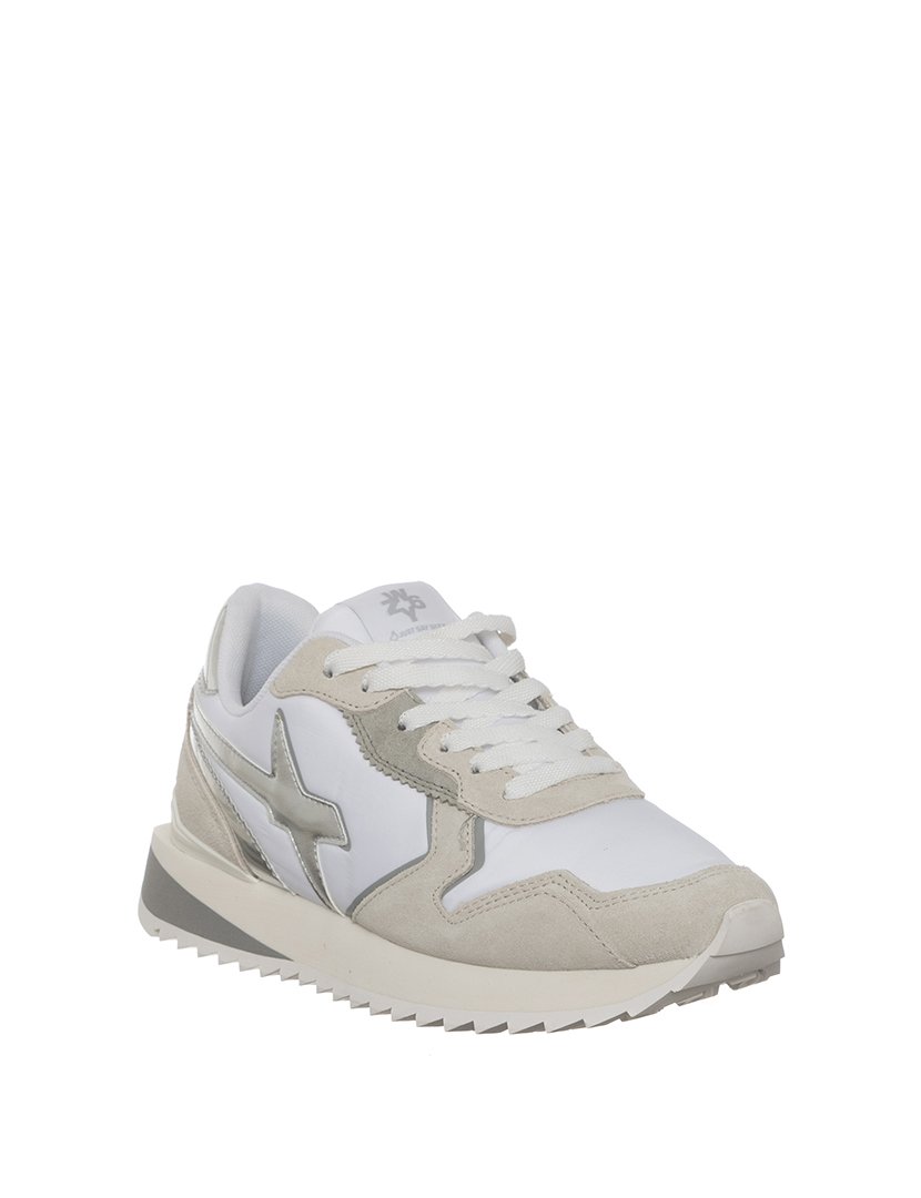 Ténis Senhora Branco e Prateado