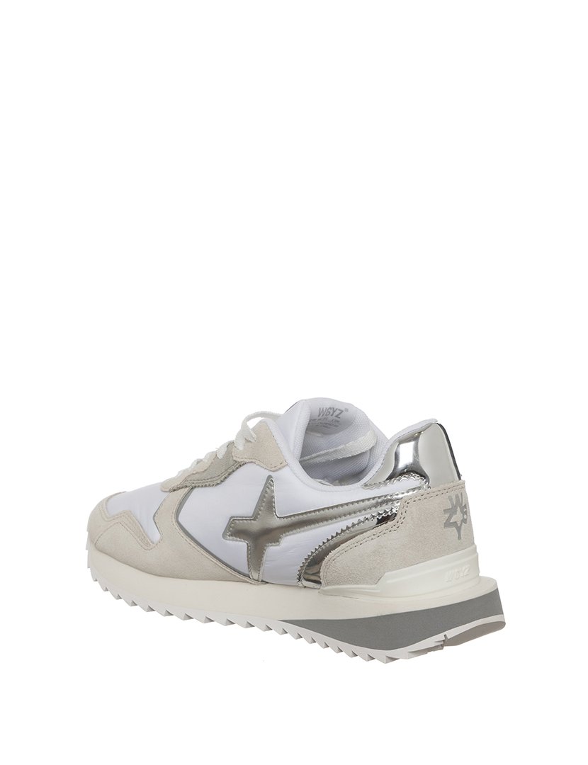 Ténis Senhora Branco e Prateado