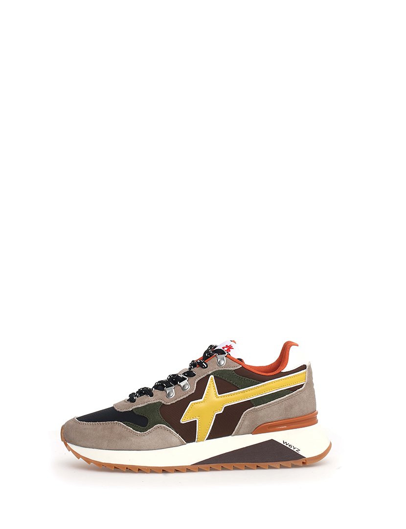 Ténis Homem Castanho e Amarelo