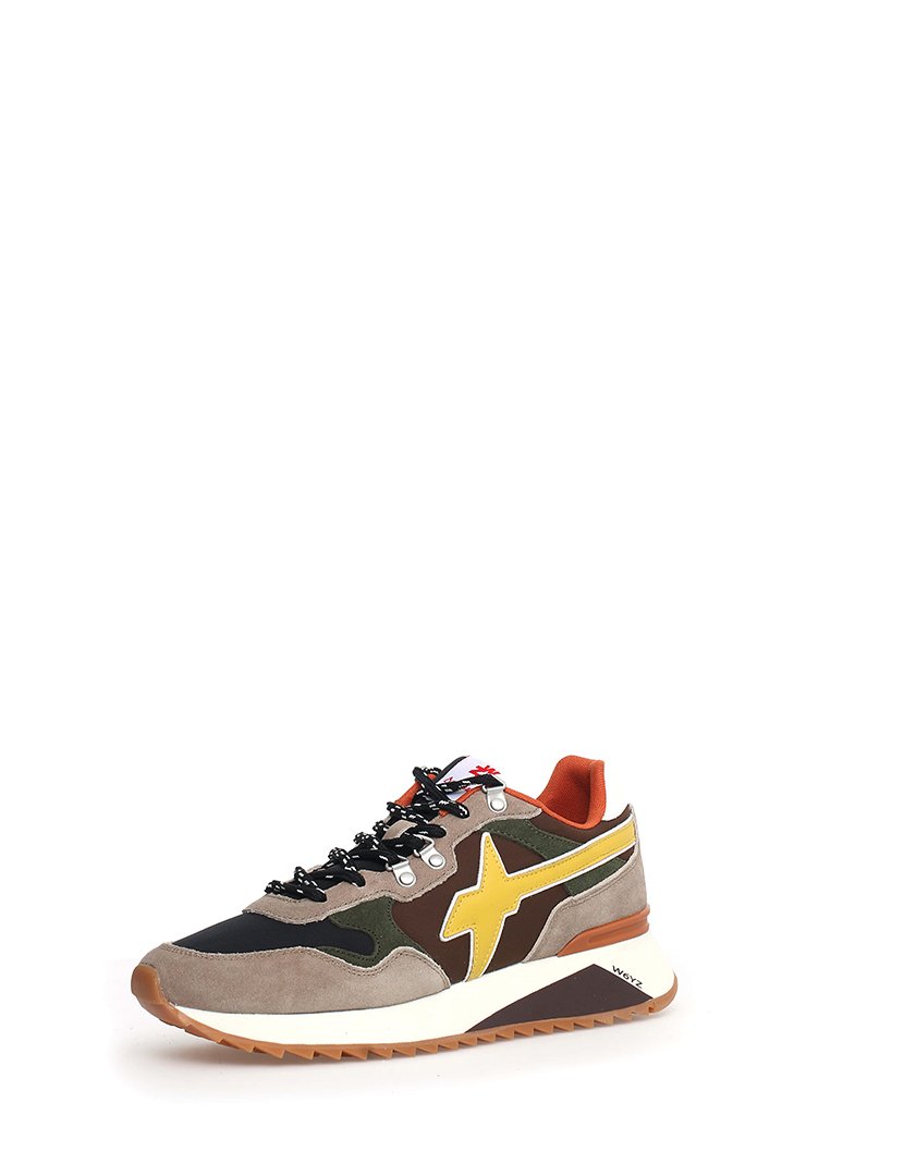 Ténis Homem Castanho e Amarelo