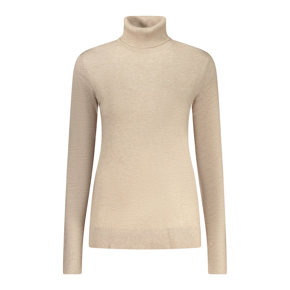 Camisola de Gola Alta Senhora Bege
