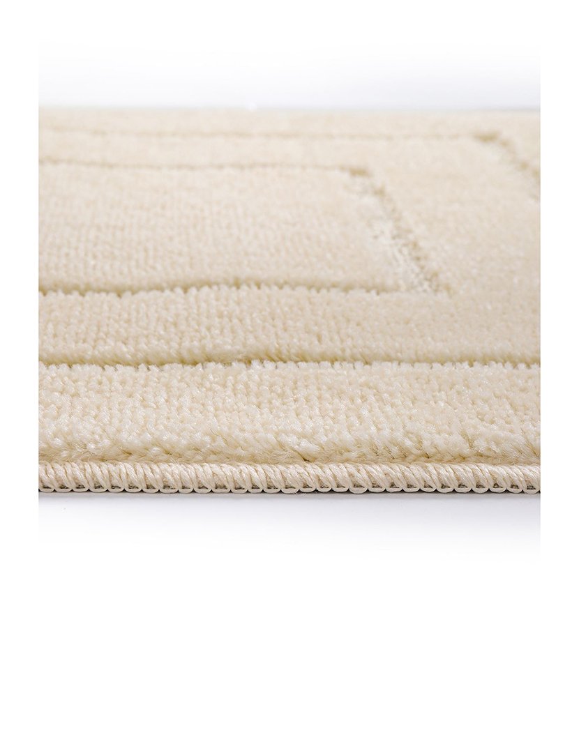 Set of 2 Bath Mats Home Cream