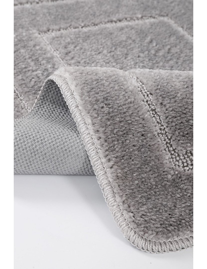 Set of 2 Bath Rugs Cerceve Grey