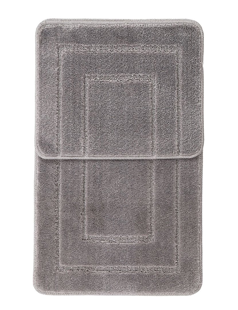 Set of 2 Bath Rugs Cerceve Grey