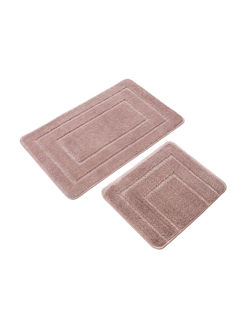 Set of 2 Bath Rugs Home Cerceve Mink