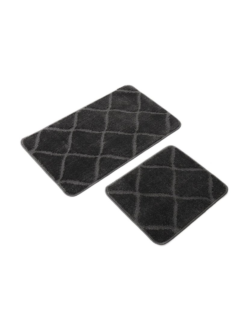Set of 2 Anthracite Bath Mats