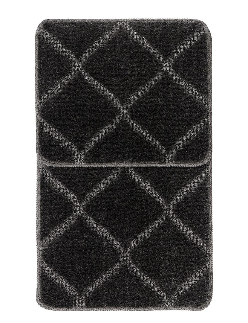 Set of 2 Anthracite Bath Mats