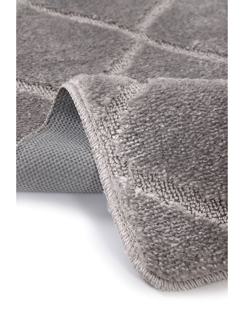 Set of 2 Bath Mats Cizgili Grey