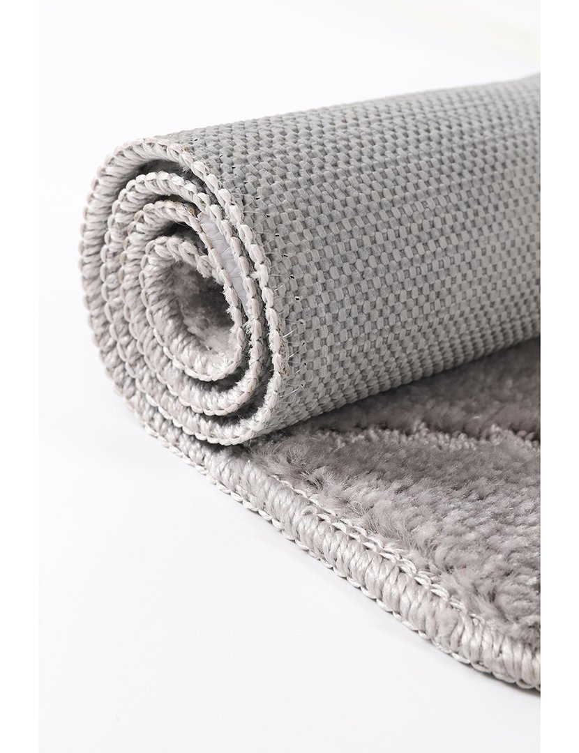 Set of 2 Bath Mats Cizgili Grey