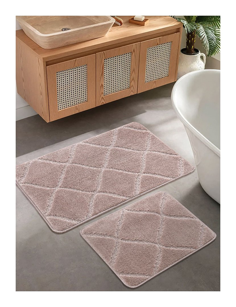 Set of 2 Luxury Bath Mats Mink