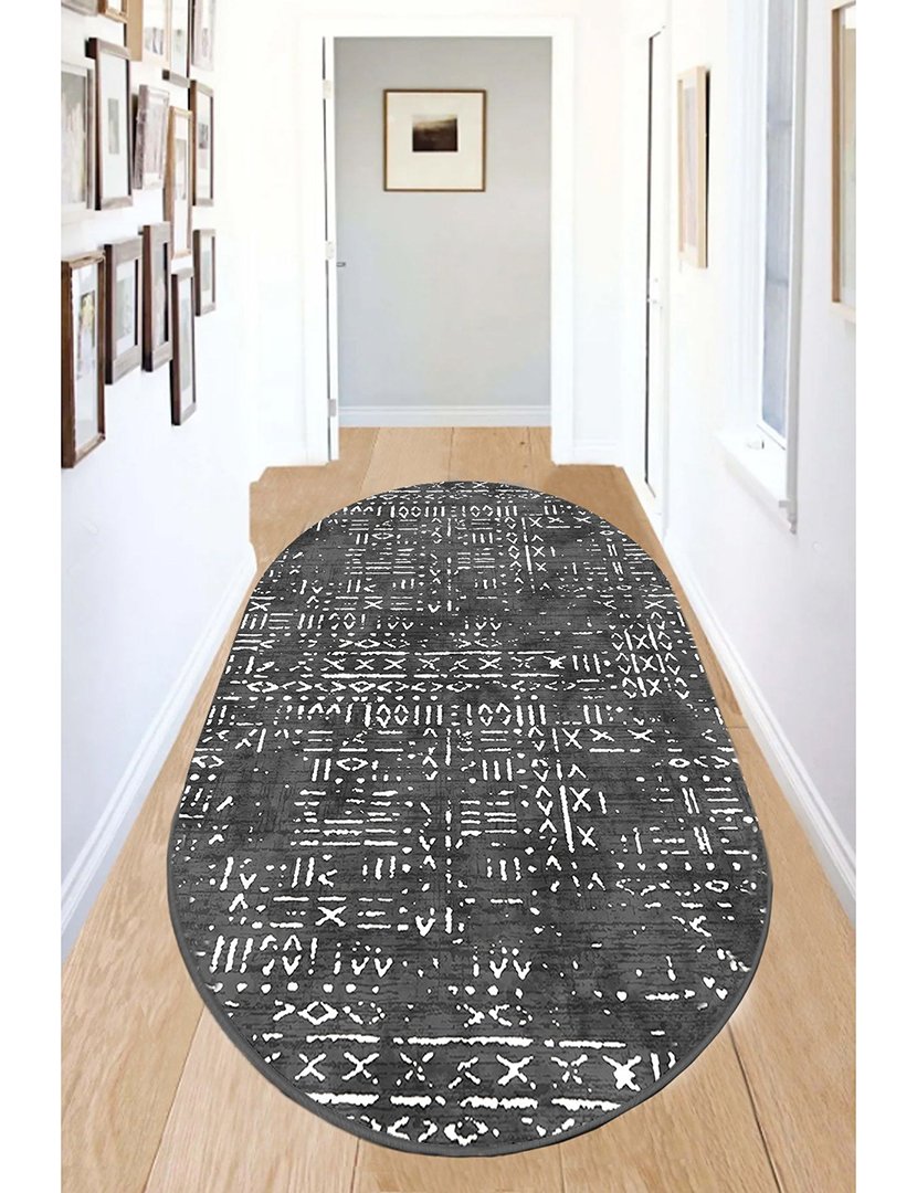 Tapete Oval Crusted Oval Fume