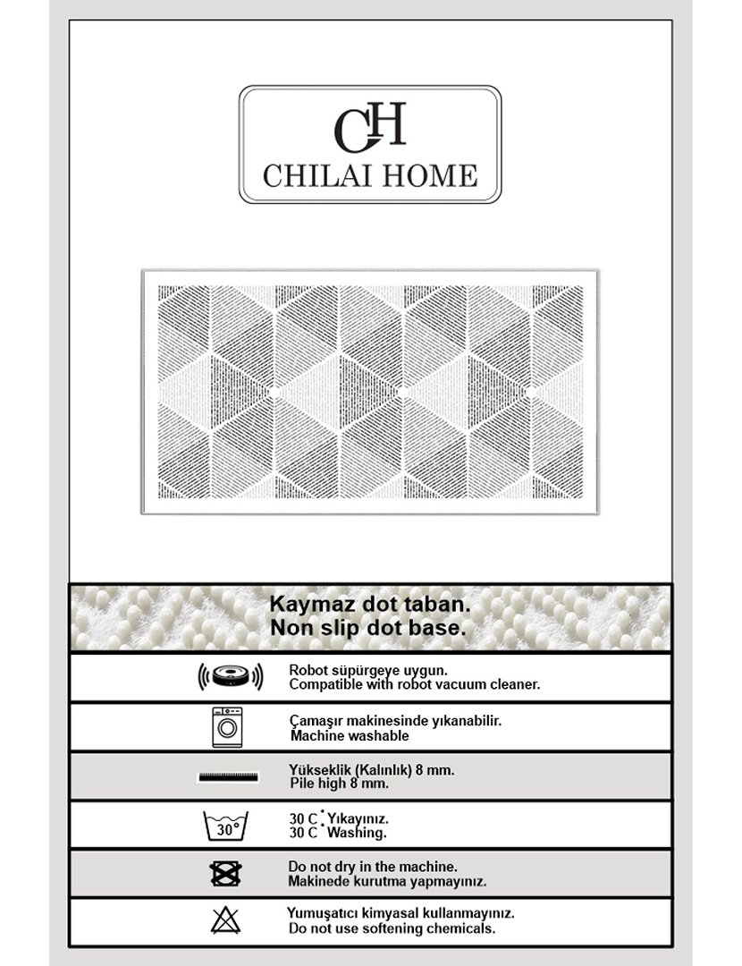 Tapete Ecora Rectangle Grey