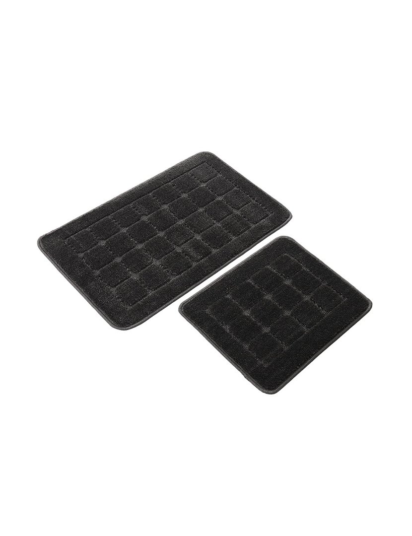 Set of 2 Kareli Anthracite Bath Mats