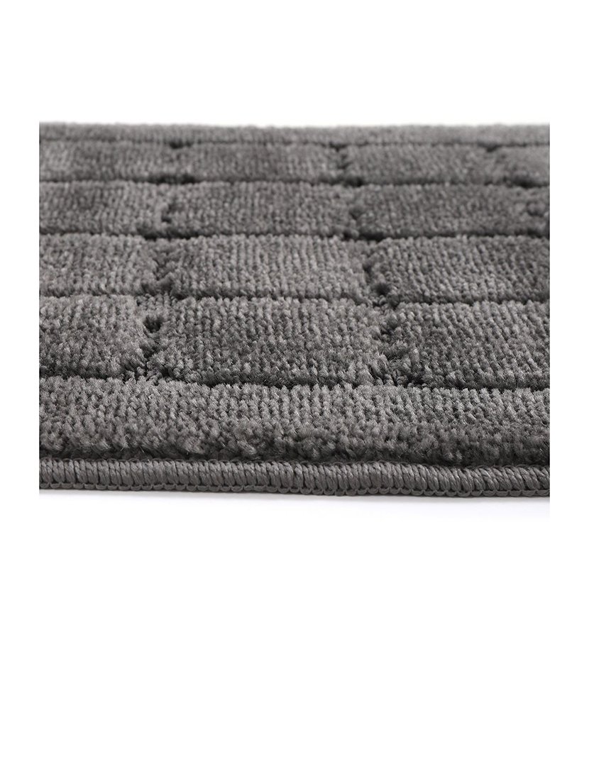 Set of 2 Kareli Anthracite Bath Mats