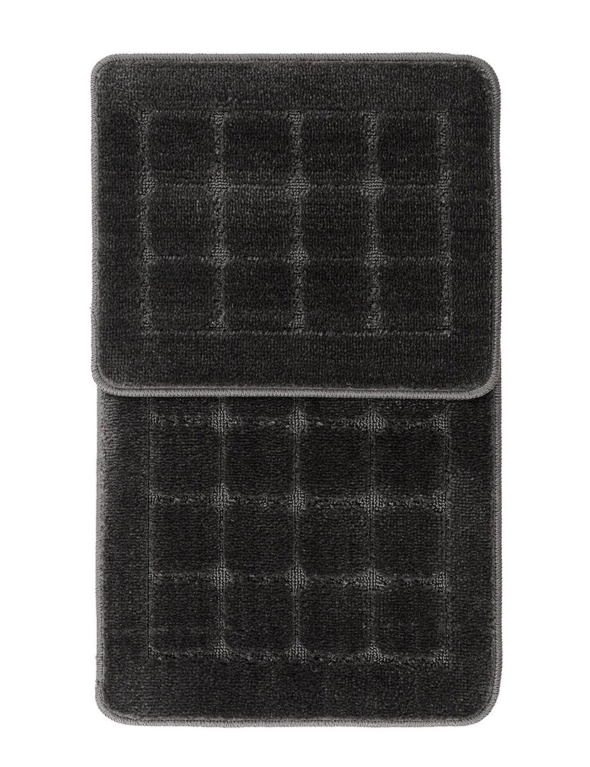 Set of 2 Kareli Anthracite Bath Mats