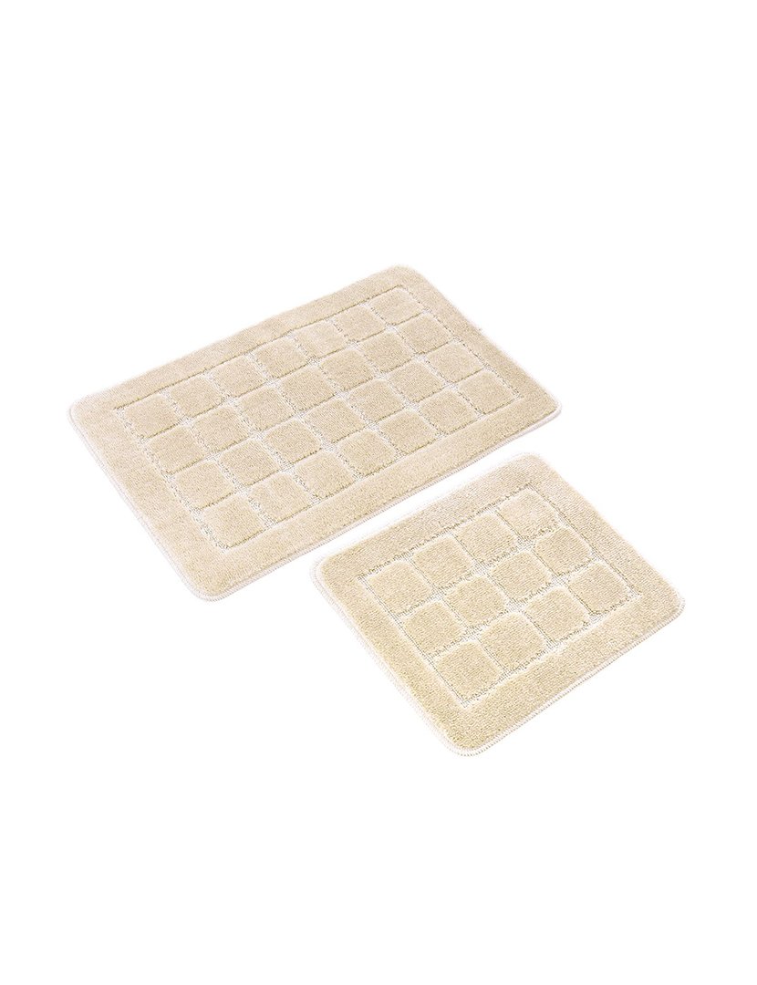 Set of 2 Kareli Cream Bath Mats