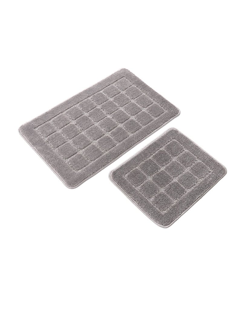 Set of 2 Kareli Grey Bath Mats