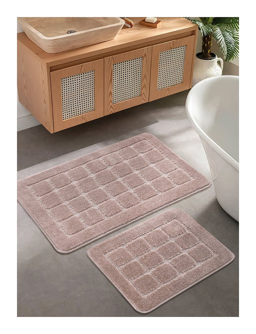Set of 2 Kareli Mink Bath Rugs