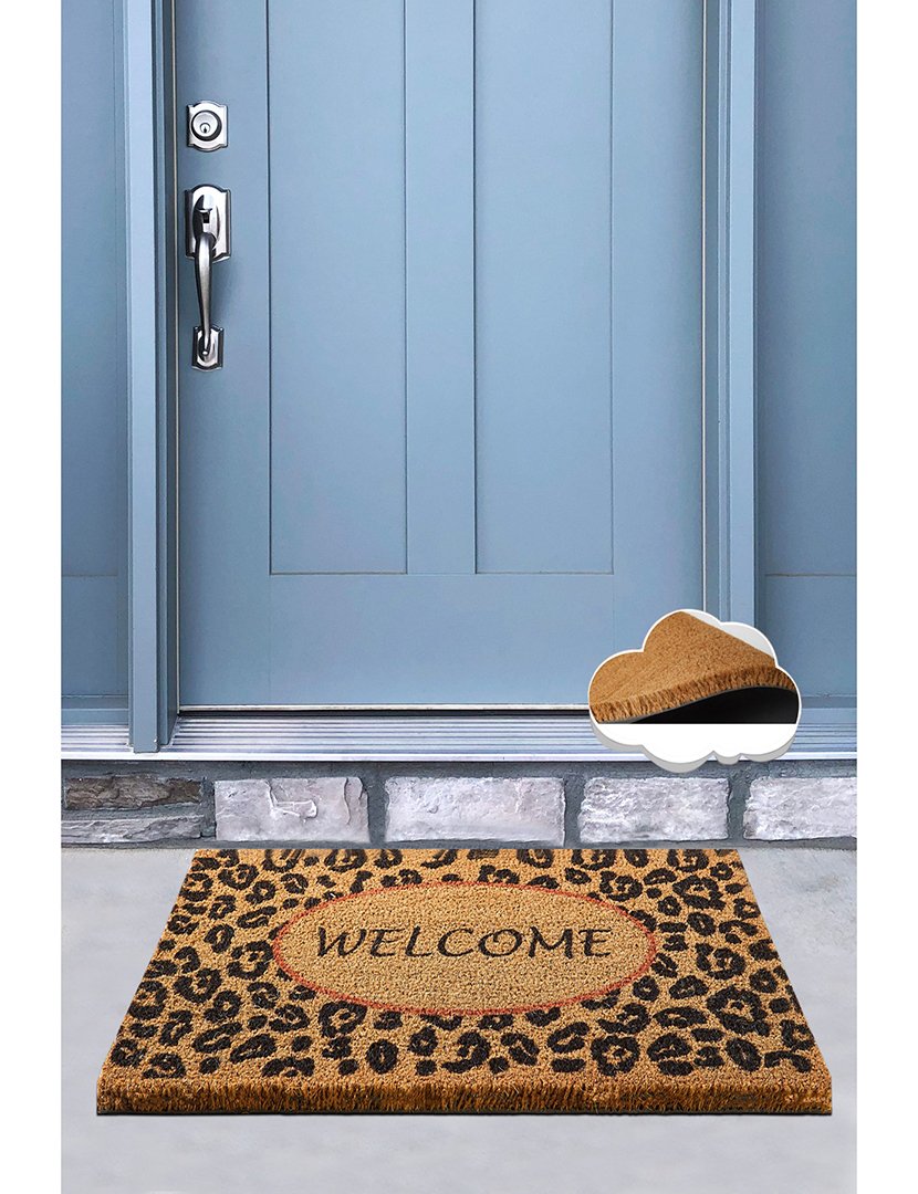 Tapete Entrada Welcome Leopard