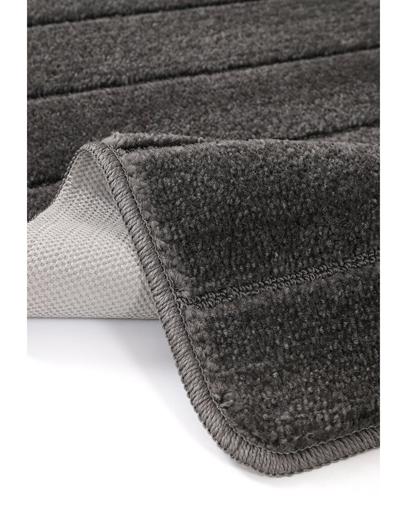 Conjunto 2 Tapetes Casa Banho Yeni Cizgili Anthracite
