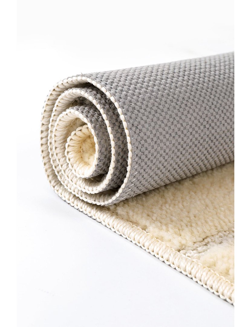 Conjunto 2 Tapetes Casa Banho Yeni Cizgili Cream