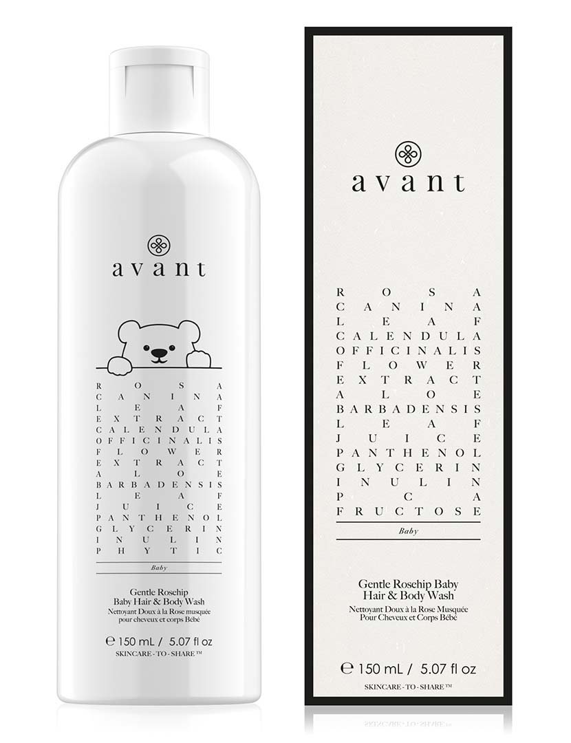 Sabonete suave para cabelo e corpo Bebé